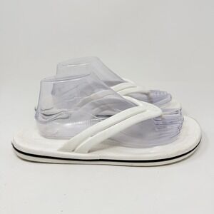 Crocs Women's White Crocband Flip Flops Sandal Shoes Comfort Size 10 Bayaband